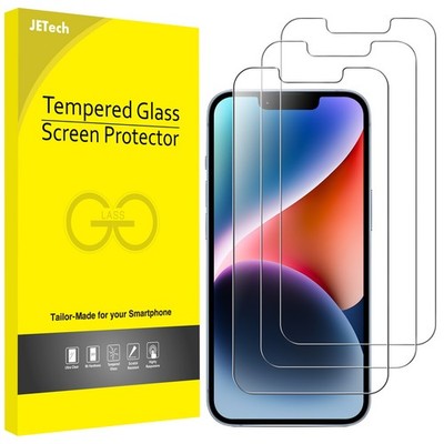 JETech Screen Protector for iPhone 17e (2026)/16e/14, 6.1-Inch Display, 3-Pack