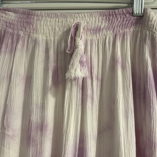 Kiwi & Punch Miami Wm Boho/Wide Leg Pants Tie Dye/Lavendar/White Gauze Look/Sz M - Bild 4 von 22