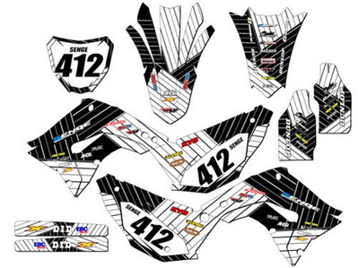 2002-2012 Für Polisport Restyle Cr 250 R Rennen Serie Weiß Senge Grafiken Ki