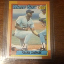 1990 Topps - Frank Thomas #414 2 Chunks Out of Name Field Border (RC)