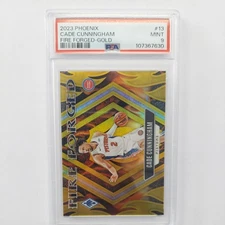2023-24 Panini Phoenix Cade Cunningham GOLD /10  Fire Forged #13 SP Pistons