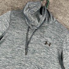 Under Armour Hoodie Sweatshirt Mens Small Blue Long Sleeve Cold Gear Loose Fit