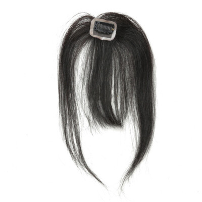 3D Hair Bangs Topper Human Real Hair Flat Bangs with Clips on  Wiglet