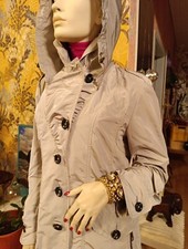 Mantel Jacke Betty Barclay beige Frühling Kapuze Schalkragen 40 L extras