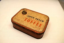 Vintage Sharps The World Toffee Advertising Tin Box Parrot Super Kreem Assorted"