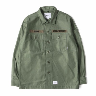 WTAPS DOUBLE TAPS SHIRT SIZE: S 20AW COTTON SATIN MILITARY BUDS LS  