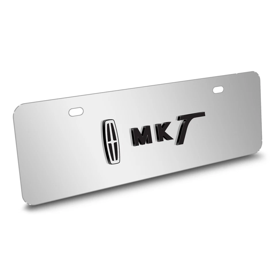 Lincoln MKT 3D Logo en Cromo 12"x4" Medio Tamaño Acero Inoxidable Placa Foto 3 de 4