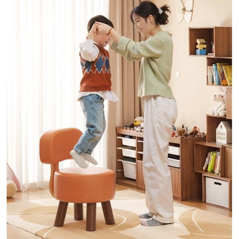 Backrest small stool, living room sturdy sofa low stool, soft bag, sitting stool - Image 4 of 4