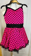 Weissman Barbie Pink Black Dance Tap Costume Sweetheart Neckline SA