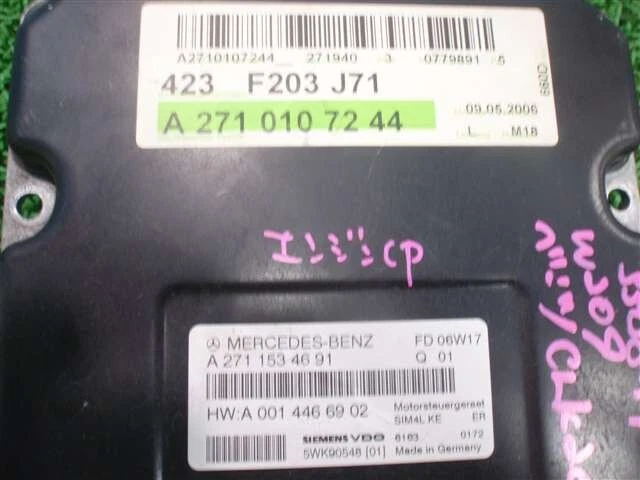 Computadora de motor Mercedes Benz CLK200 W209 2006 ECU A2710107244 JDM 330849s Foto 4 de 4