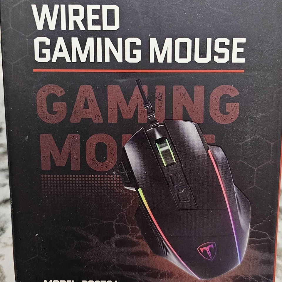 Pictek PC278A Wired Gaming Mouse - 8000DPI, 8 Prog Btns, RGB, Ergo, Right-Handed - Image 2 of 4