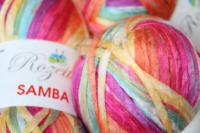 100g Garn Rozetti SAMBA,100% Acrylic,farbenfroh strickenwolle, Farbverlaufswolle