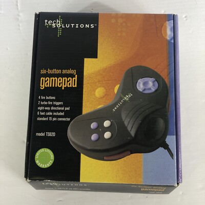 Tech Solutions Six-Button Analog Gamepad Model TS62D IBM PC-AT