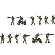 Sanrong 1/72 Elite Squad Middle East Soldiers 6 People 1 Motorcycle Model