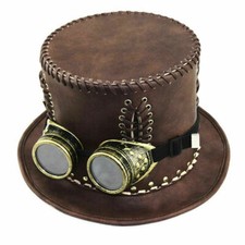 Halloween Plague Doctor Mask Birds Long Nose Beak Faux Leather Hat Steampunk New