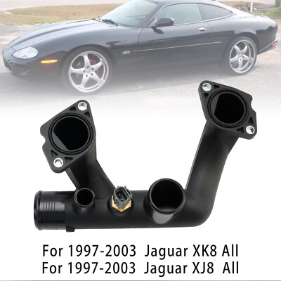 Thermostat Cover Outlet Pipe w/Sensor Für Jaguar Vanden Plas XJ8 & XK8