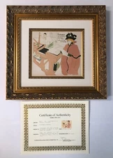 Framed Authentic Henri de Toulousse-Lautrec "L'Estampe Originale" Lithograph