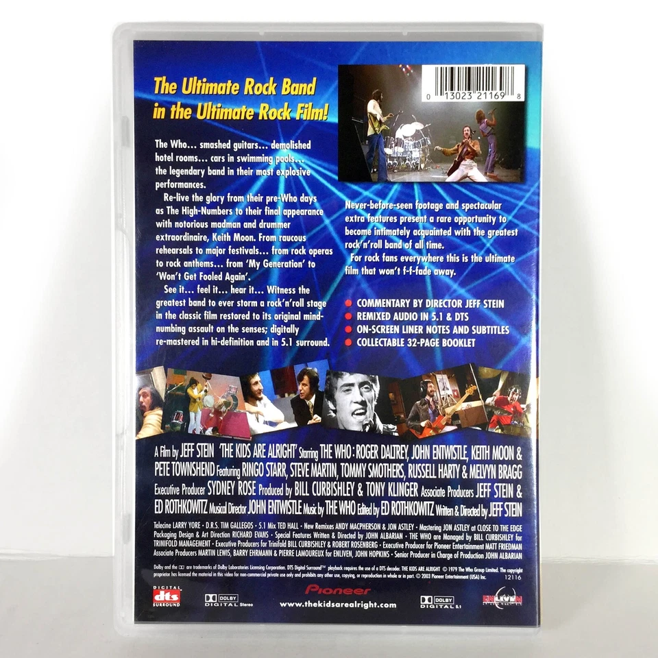 The Who - The Kids Are Alright (DVD, 1979, Widescreen, Deluxe Version) 101 Min. - Image 2 of 3