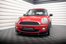 Cup Spoilerlippe SCHWARZ für Mini One R56 Frontspoiler Spoilerschwert Lippe ABS