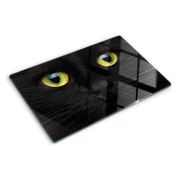 Glas-Herdabdeckplatte Ceranfeldabdeckung Spritzschutz 80X52 Katzenaugen-image