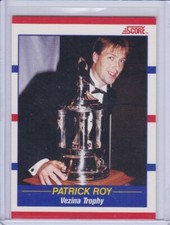 Patrick Roy Vezina Trophy 1990 Score Canadian Hockey Card 364 Grade MT