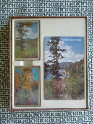 2 Decks SEALED Fall Scenes CONGRESS CARDS with Scorepad 