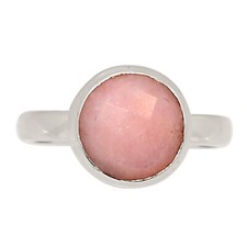 Natural Peruvian Pink Opal 925 Sterling Silver Ring Jewelry s.5.5 ALLR-31957