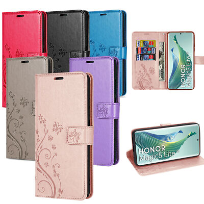 Hülle Honor Magic 5 Lite, Handy Tasche Handyhülle Flip Cover Wallet Case Etui