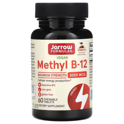 JARROW FORMULAS, METHYL B-12 5000mg Kirsche 60 Kautabletten SUPER PREIS