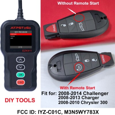 For 2008 2009 2010 2011 2012 2013 2014 Dodge Challenger Charger Reomte Key Fob