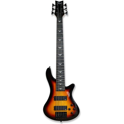 TARIO 6 String Electric Bass Bolt_On Maple Neck,Poplar Body Sunburst