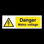 Mains Voltage Plastic Sign OR Sticker - Electric Hazard (WEH7)
