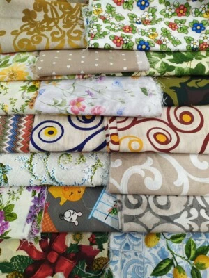 Tessuti in cotone stampato 20 pezzi scampoli ritagli arredamento stoffe metro