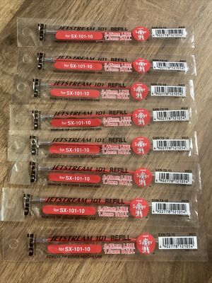Uni-Ball Jetstream 101 glatteste Kugelschreibermine 1,0 mm rot, SXR-72-10, PKT 8