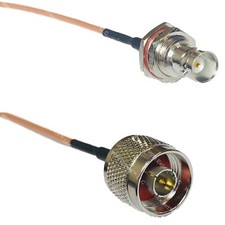 RG316 BNC FEMALE BIG BULKHEAD to N MALE RF Cable Rapid-SHIP LOT