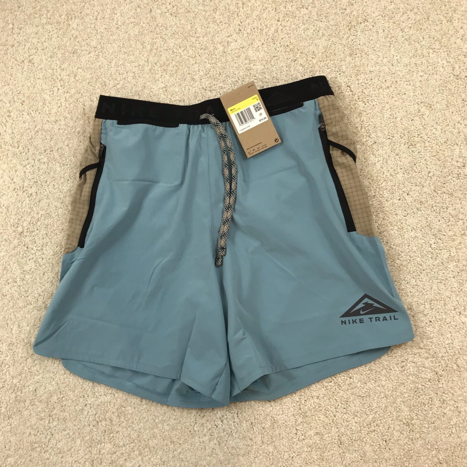 Nike Trail Running Shorts Mens Small Brief Lined FB4194-464 Blue