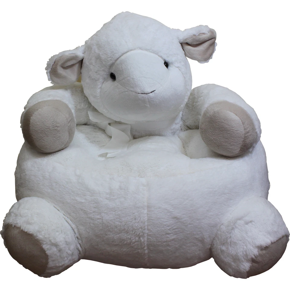 SILLA CORDERO CRITTER COLOR BLANCO MATERIAL DE FELPA SUAVE PELUDO SE ADAPTA A CUALQUIER LUGAR Foto 2 de 4