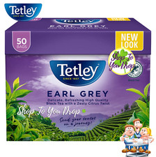 TETLEY EARL GREY TEA 1 Box x 50 Tea Bags Teabags Original & Bergamot Flavour☕