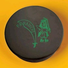 PRINCE ALBERT RAIDERS VINTAGE OFFICIAL HOCKEY PUCK RARE VINTAGE MADE IN CZECHOSL