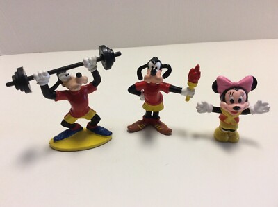 Bullyland Bully Disney Sports Goofy Figures & Minnie Mouse Lot