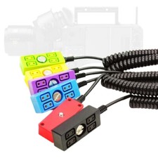 D-tap to 4port D-tap b-type Splitter Cable Adapter Coiled Cord for Camera Power