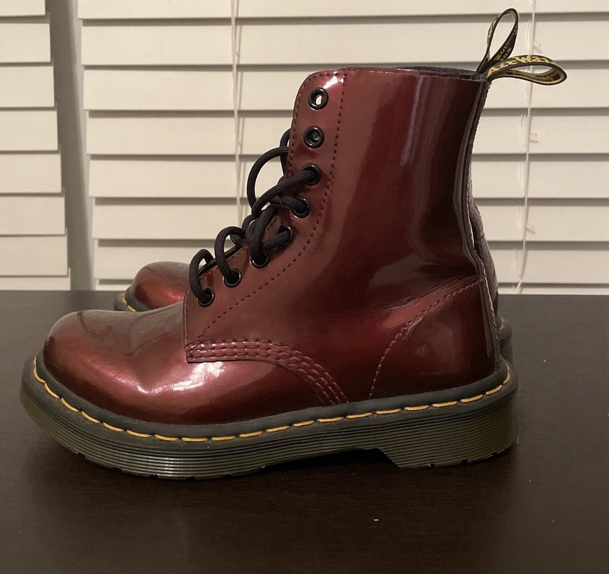 SALE!! Martens Boots Air Walk Pascal Leather Burgundy Red Women's Size  US
