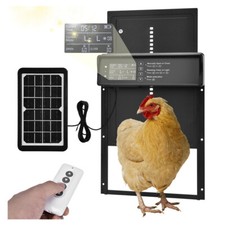 Solar Automatic Chicken Coop Door Opener w/ Timer/Light Sensor/Remote Control