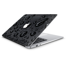 Skin Decal Wrap for Macbook Air 13 Inch 13" - Rain Drops on Black Metal