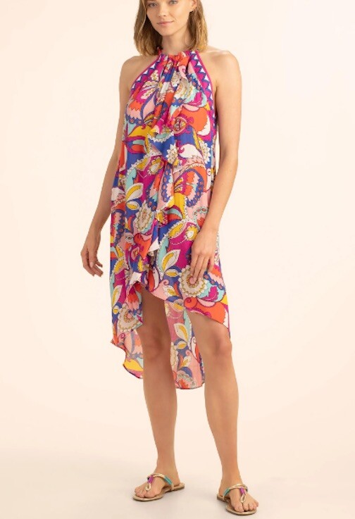 NWT $162 Trina Turk Sevilla Midi Cover Up Dress M