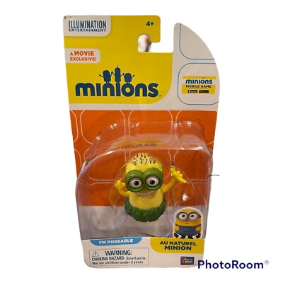 Au Naturel Minion Posable Action Figure Despicable Me Movie New in Box Fast Ship