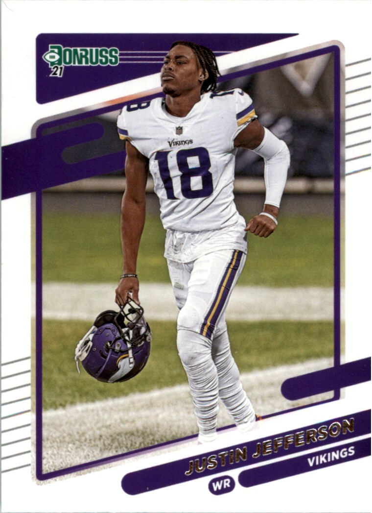 2021 Panini Donruss #127 Justin Jefferson NO HELMET VARIATION