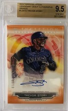 2019 Topps Inception Trevor Story Orange Legendary Debut Auto #8/10 BGS 9.5/10