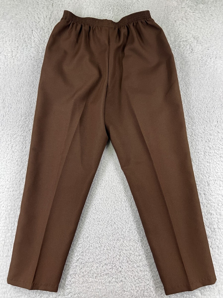 Alfred Dunner Women's Petite Solid Medium Pant - Casual Elastic Waist Pants With Pockets - View #4