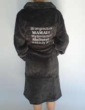 Personalized Embroidered Bathrobe Women with your name, text, initials, 3 colors
